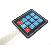 Sealed Membrane 4X3 Button Pad with Sticker