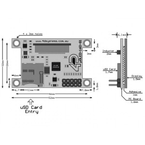 µOLED-160-G1(SGC) - 1.7" Serial OLED Display Module